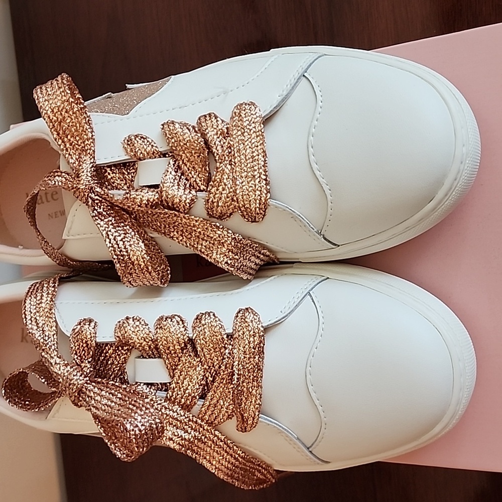 NEW Kate Spade Glitz rose gold sneakers 10B - Picture 6 of 7